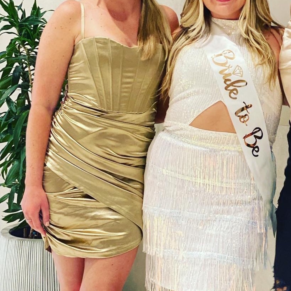 GOLD cocktail dress